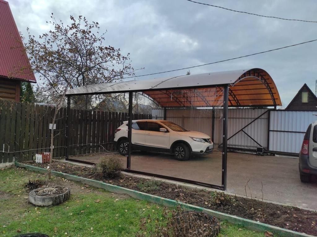 Прозрачные шторы ПВХ для навеса под автомобиль в Медыни
